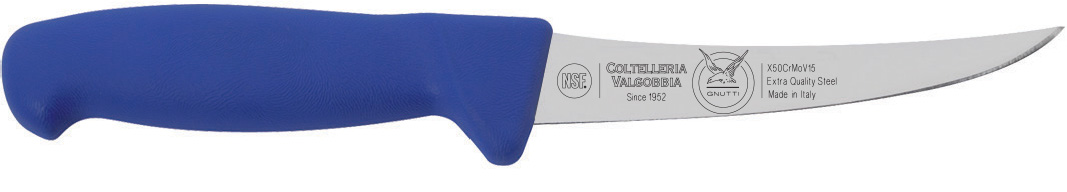 Curved boning knife